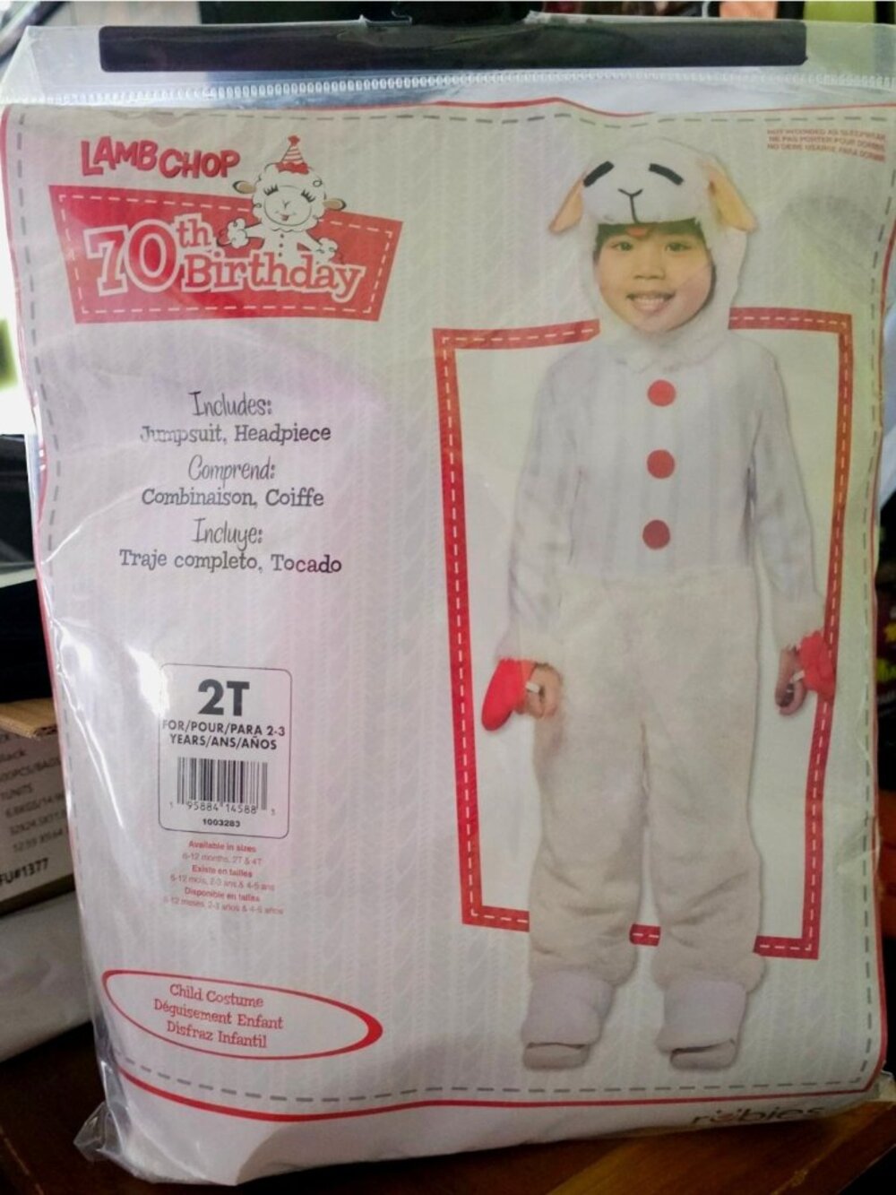 Rubies Lamb Chop Costume Toddler 2T Halloween Shari Lewis Plush Super Soft NEW
